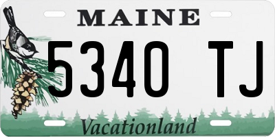 ME license plate 5340TJ
