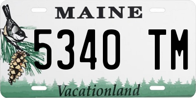 ME license plate 5340TM