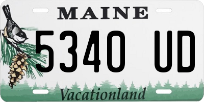 ME license plate 5340UD