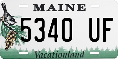 ME license plate 5340UF