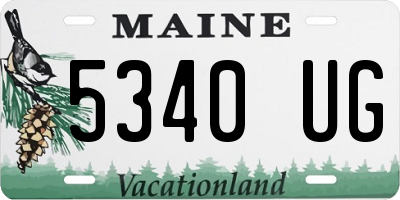 ME license plate 5340UG