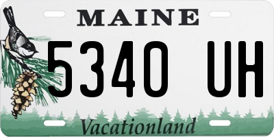 ME license plate 5340UH