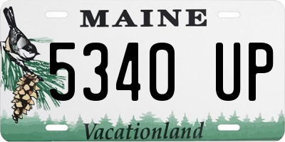 ME license plate 5340UP