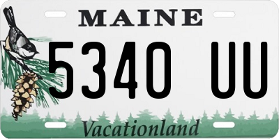 ME license plate 5340UU