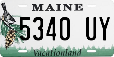 ME license plate 5340UY