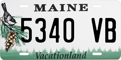 ME license plate 5340VB