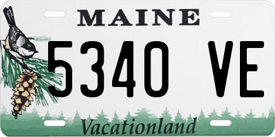 ME license plate 5340VE