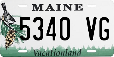 ME license plate 5340VG