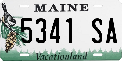 ME license plate 5341SA