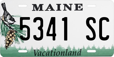 ME license plate 5341SC