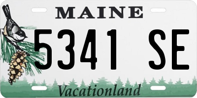 ME license plate 5341SE