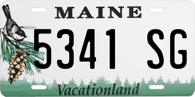 ME license plate 5341SG