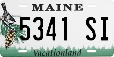 ME license plate 5341SI