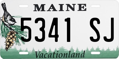 ME license plate 5341SJ