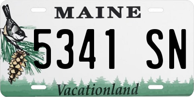 ME license plate 5341SN