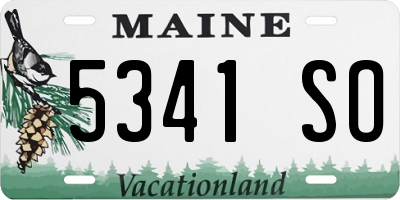 ME license plate 5341SO