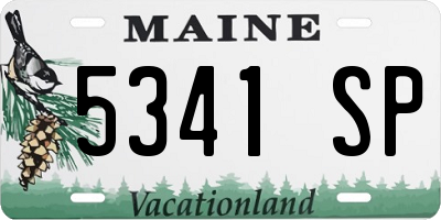 ME license plate 5341SP