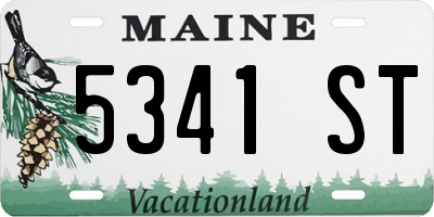 ME license plate 5341ST