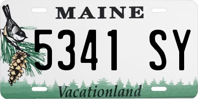 ME license plate 5341SY