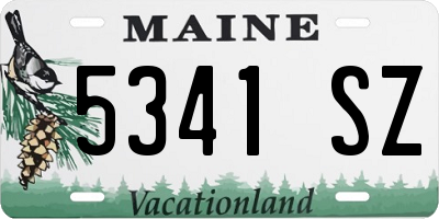 ME license plate 5341SZ