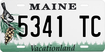 ME license plate 5341TC