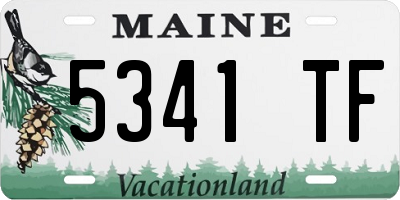 ME license plate 5341TF