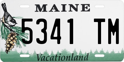 ME license plate 5341TM