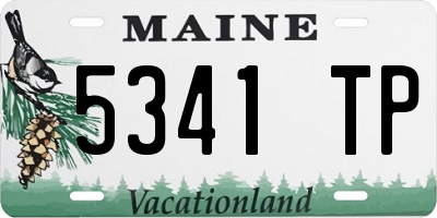 ME license plate 5341TP