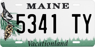 ME license plate 5341TY