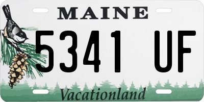ME license plate 5341UF