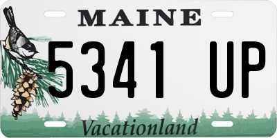 ME license plate 5341UP