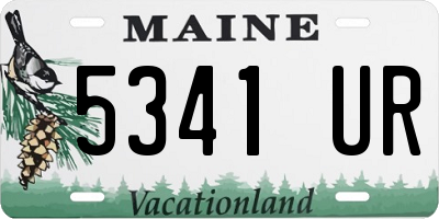 ME license plate 5341UR