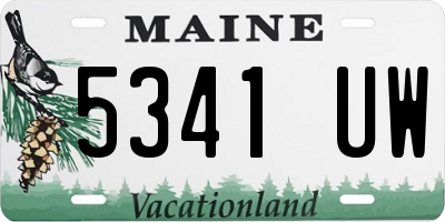 ME license plate 5341UW