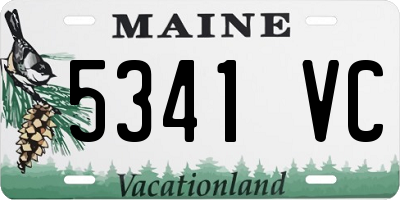 ME license plate 5341VC