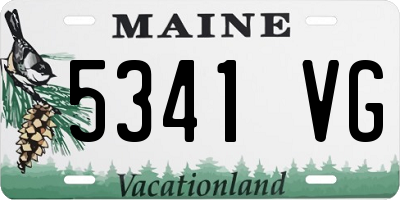 ME license plate 5341VG