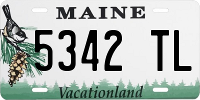 ME license plate 5342TL