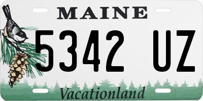 ME license plate 5342UZ