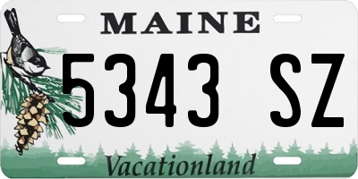 ME license plate 5343SZ