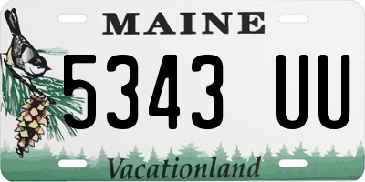 ME license plate 5343UU