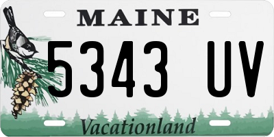 ME license plate 5343UV