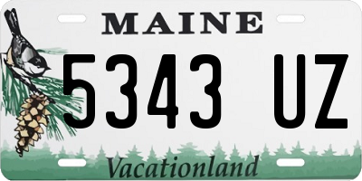 ME license plate 5343UZ