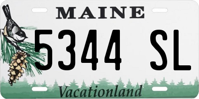 ME license plate 5344SL