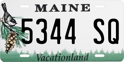 ME license plate 5344SQ