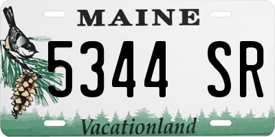 ME license plate 5344SR