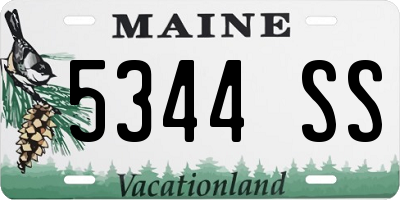 ME license plate 5344SS