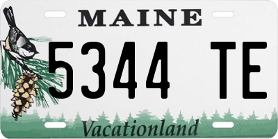 ME license plate 5344TE