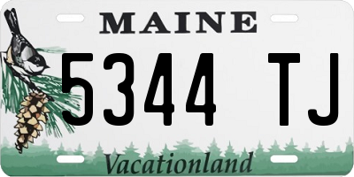 ME license plate 5344TJ