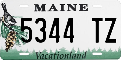 ME license plate 5344TZ