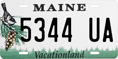 ME license plate 5344UA