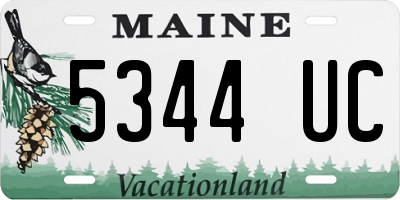 ME license plate 5344UC